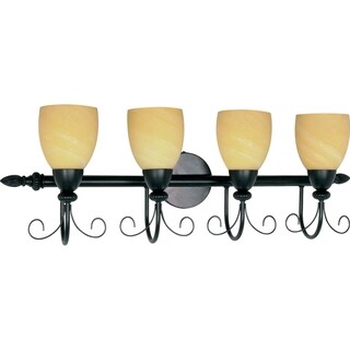 Nuvo 'Vanguard' 4-light Textured Black Vanity