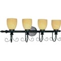 Nuvo 'Vanguard' 4-light Textured Black Vanity