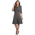 R & M Richards Women's Charcoal 2-piece Career Dress