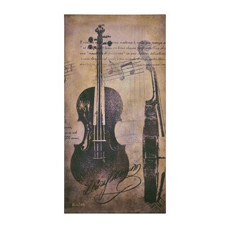 Elias Munoz 'Viola' Hand-painted Canvas Art