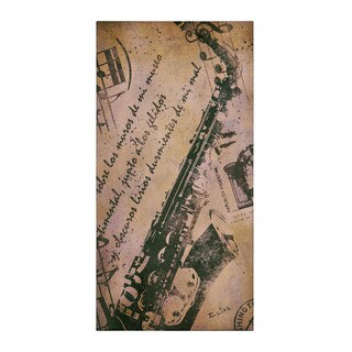 Elias Munoz 'Alto Saxophone' Hand-painted Canvas Art
