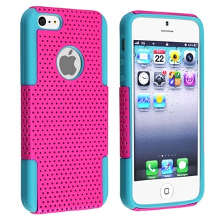 BasAcc Blue Skin/ Hot Pink Mesh Hybrid Case for Apple� iPhone 5