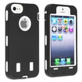BasAcc White Hard/ Black Skin Hybrid Case for Apple iPhone 5