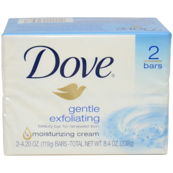 Dove Gentle Exfoliating Moisturizing Cream Beauty Bar Set Of 2