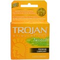 Trojan Twisted Pleasure Lubricated Latex Condoms (Pack of 3)