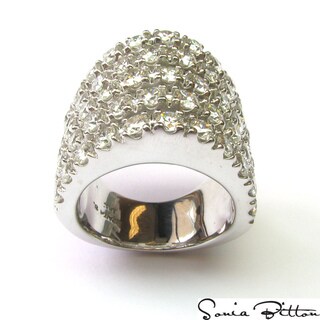 Sonia Bitton 14k Gold 4 1/2ct TDW Designer Pave Diamond Dome Ring (G-H, SI1-SI2)