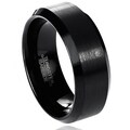 Daxx Men's Tungsten Carbide Brushed Beveled Edge Band (8 mm)