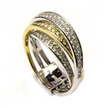 Sonia Bitton 14k Two-tone 3/4ct TDW Designer Multi Row Diamond Ring (G-H, SI1-SI2)