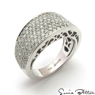  Sonia Bitton 14k Gold 1 1/5ct TDW Diamond Pave Ring (G-H, SI1-SI2)