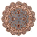 Persian Blue Star Hand-tufted Wool Rug (8' x 8')