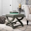 Dante X-Bench Taupe Grey Ottoman