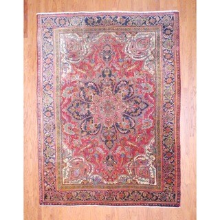 Persian Hand-knotted Heriz Rust/ Brown Wool Rug (8'3 x 11'1)