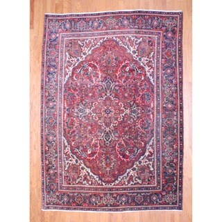 Persian Hand-knotted 1960's Heriz Rust/ Brown Wool Rug (8'2 x 11'5)