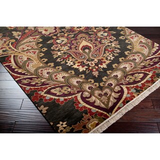 Hand-knotted Revo Navy Semi-worsted New Zealand Wool Rug (2' x 3')