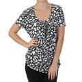 Journee Collection Women's Contemporary Plus Short-sleeve Print Shirt