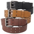 Journee Collection Women's Two Row Cut-out Genuine Leather Belt