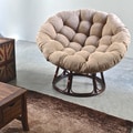 International Caravan Bali 42-inch Rattan Papasan Chair with Cushion