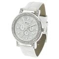 Geneva Platinum Women's Rhinestone Crocodile Pattern Strap Watch