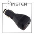 INSTEN Black PVC Universal 12-to-24-volt USB Car Charger Adapter