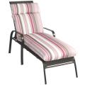 Mia Polyester All-weather Outdoor Mauve Stripe Patio Chaise Lounge Chair Cushion