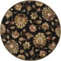 Hand-tufted Caper Black Wool Rug (4' Round)