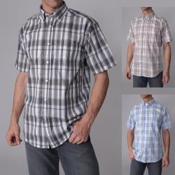 Gioberti by Boston Traveler Men's Checkered Short-sleeve Shirt