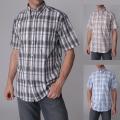 Gioberti by Boston Traveler Men's Checkered Short-sleeve Shirt