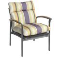 Gosi Stripe All-weather Outdoor Dark Grey Chair Cushion