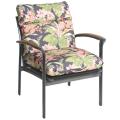 Gosi Floral All-weather Outdoor Dark Grey Chair Cushion