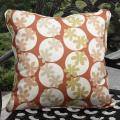 Kate Outdoor Orange Daisy Pillows Made With P. Kaufmann Fabric (Set of 2)