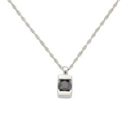 Sterling Silver 3/8ct TDW Black Diamond Necklace