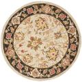 Micro Hand-hooked Mirco Chelsea Kerman Light Blue Wool Rug (3' Round)
