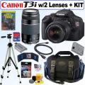 Canon EOS Rebel T3I 18MP DSLR Camera with 18-55 IS II & 75-300 Lenses with 16GB Kit