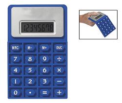 Blue Flexi Silicone Calculators (Pack of 6)