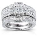 14k White Gold 1 1/10ct TDW Diamond Bridal Ring Set (H-I, I1-I2)