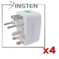 INSTEN Worldwide Travel Charger Adapter Plug (Pack of 4)
