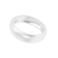 NEXTE Jewelry Silvertone Frosted Satin Finish Wedding-style Band