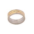 Two-tone Etched Design Wedding-style Band