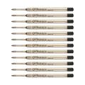 Parker Black Ink Medium Point Ballpoint Pen Refills (Pack of 12)