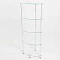 Greenwich 5-Tier Corner Glass Shelving Unit