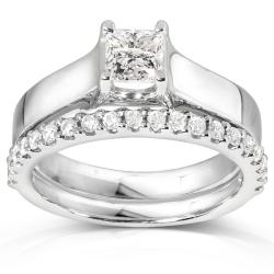 14k White Gold 3/4ct TDW Diamond Bridal Ring Set (H-I, I1-I2)
