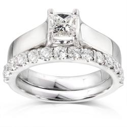 14k White Gold 1ct TDW Diamond Bridal Ring Set (H-I, I1-I2)