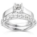 14k White Gold 1 1/4ct TDW Diamond Bridal Ring Set (H-I, I1-I2)