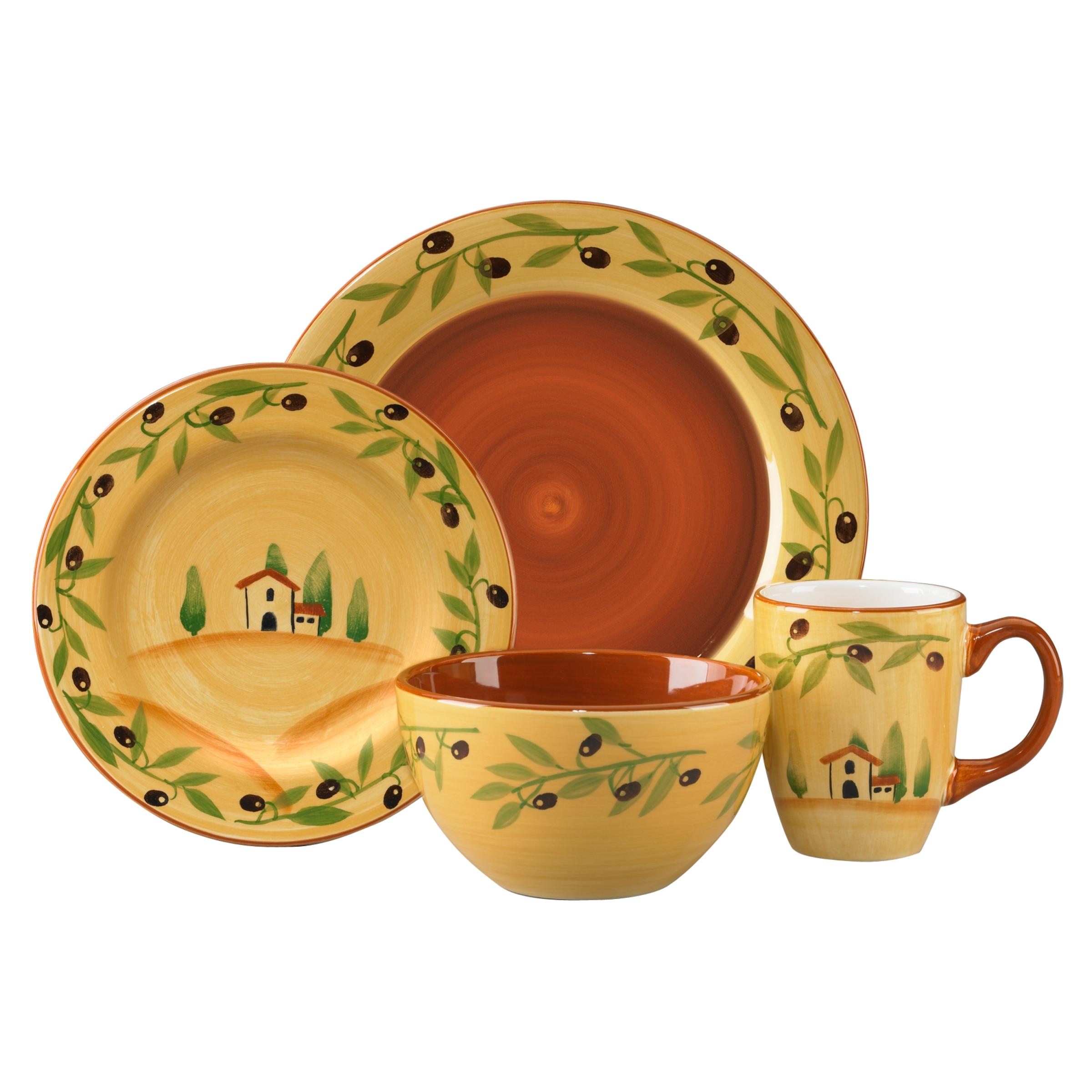Pfaltzgraff Olive Grove 16piece Dinnerware Set 13605910 Overstock