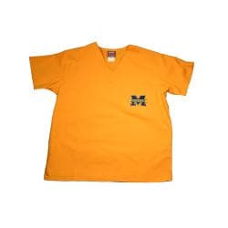 Gelscrub Unisex Gold Michigan Wolverines Scrub Top