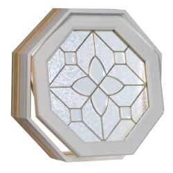 Century White Clad Operating Window Glue Chip Brass Design Octagon Window