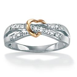 Isabella Collection Platinum/ Silver 1/6ct TDW Diamond Ring (H-I, I2-I3)