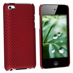 Red Rubber Coated Case for Apple iPod touch 4th Gen