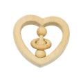 Green Sprouts Natural Wood Heart Rattle