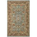 Handmade Heritage Blue/ Brown Wool Rug (4' x 6')